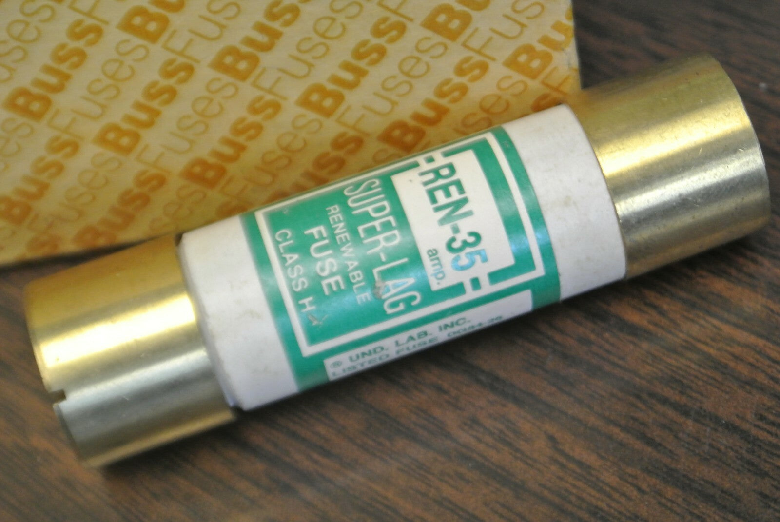LOT of 5 BUSS REN35 CLASS H SUPER-LAG RENEWABLE FUSE / 35A / 250V / NEW SURPLUS 2