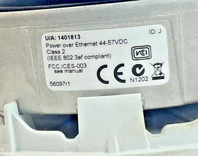 AXIS 0612-001-03 SURVEILLANCE SECURITY CAMERA 44-57VDC CLASS2 P3214-V2