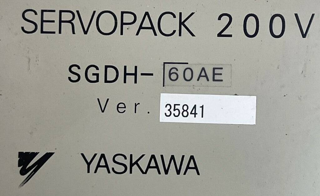 YASKAWA SGDH-60AE SERVOPACK 200V VER. 358411