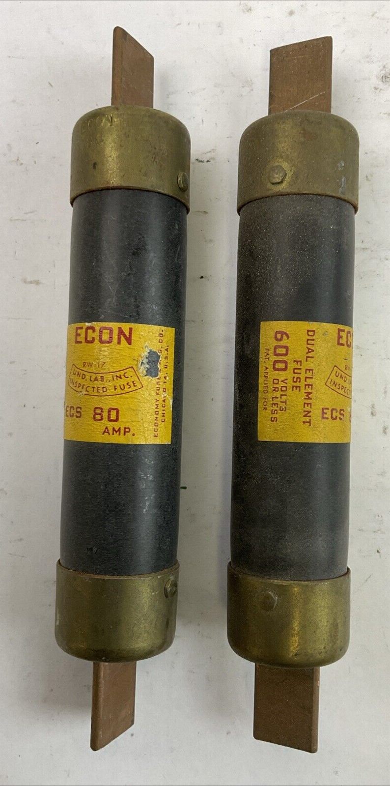 ECON ECS80 FUSE 80AMP 600V (LOT OF 2)0