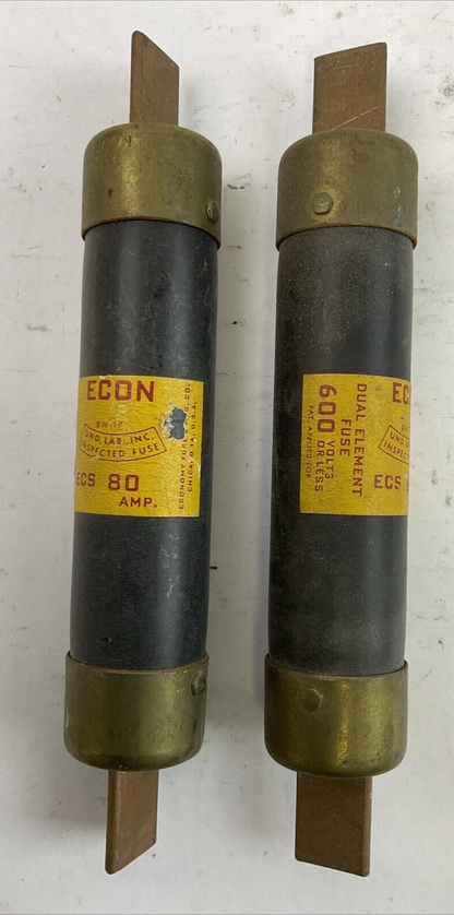 ECON ECS80 FUSE 80AMP 600V (LOT OF 2)0