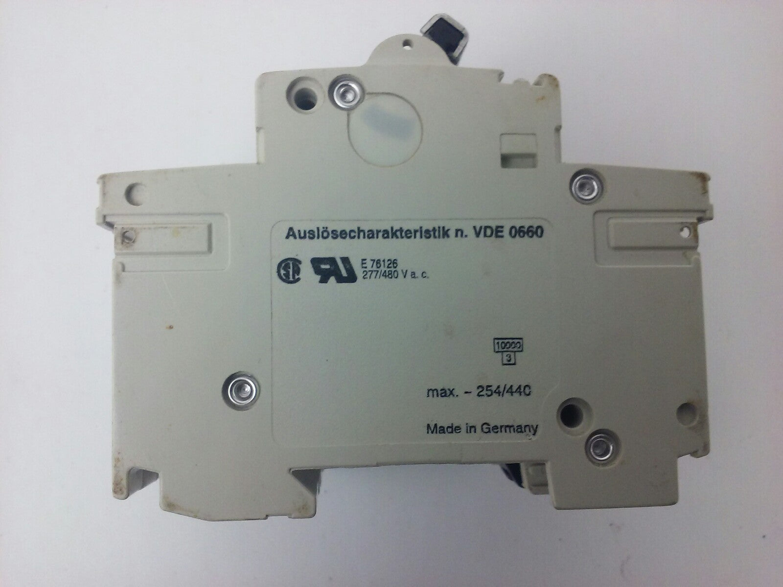 ABB, S283, CIRCUIT BREAKER, K 20A, 3 POLE, 277/480VAC, MAX 254/440, VDE0660, NEW4