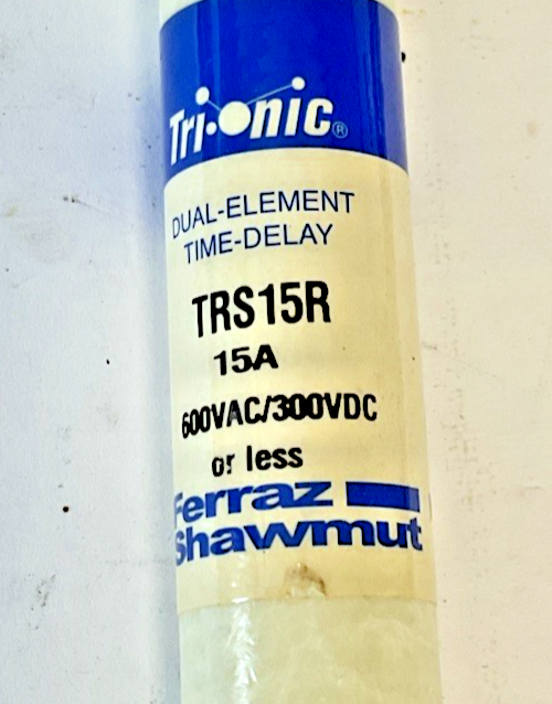 FERRAZ SHAWMUT TRS15R FUSE 15A 600VAC/300VDC RK5 ***LOTOF3***1