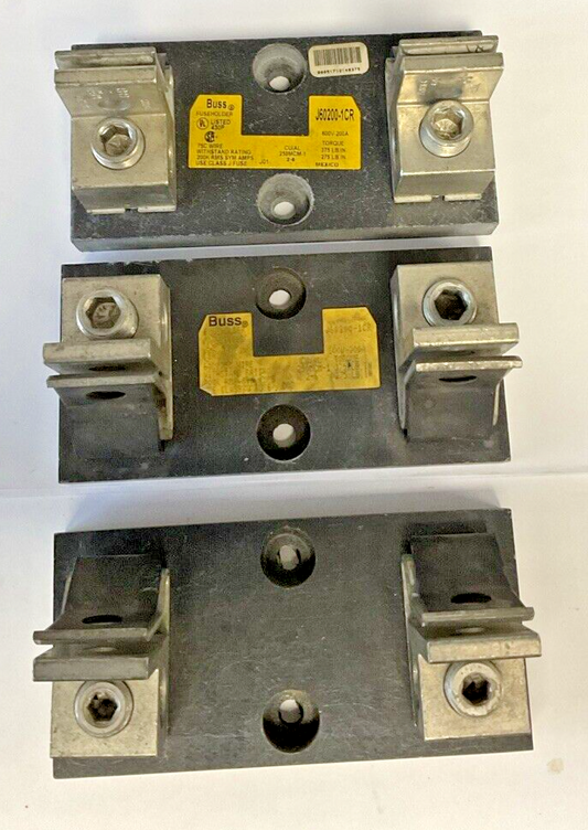 BUSS J60200-1CR FUSEHOLDER 600V 200A 200K CLASS J FUSE ***LOTOF3***0