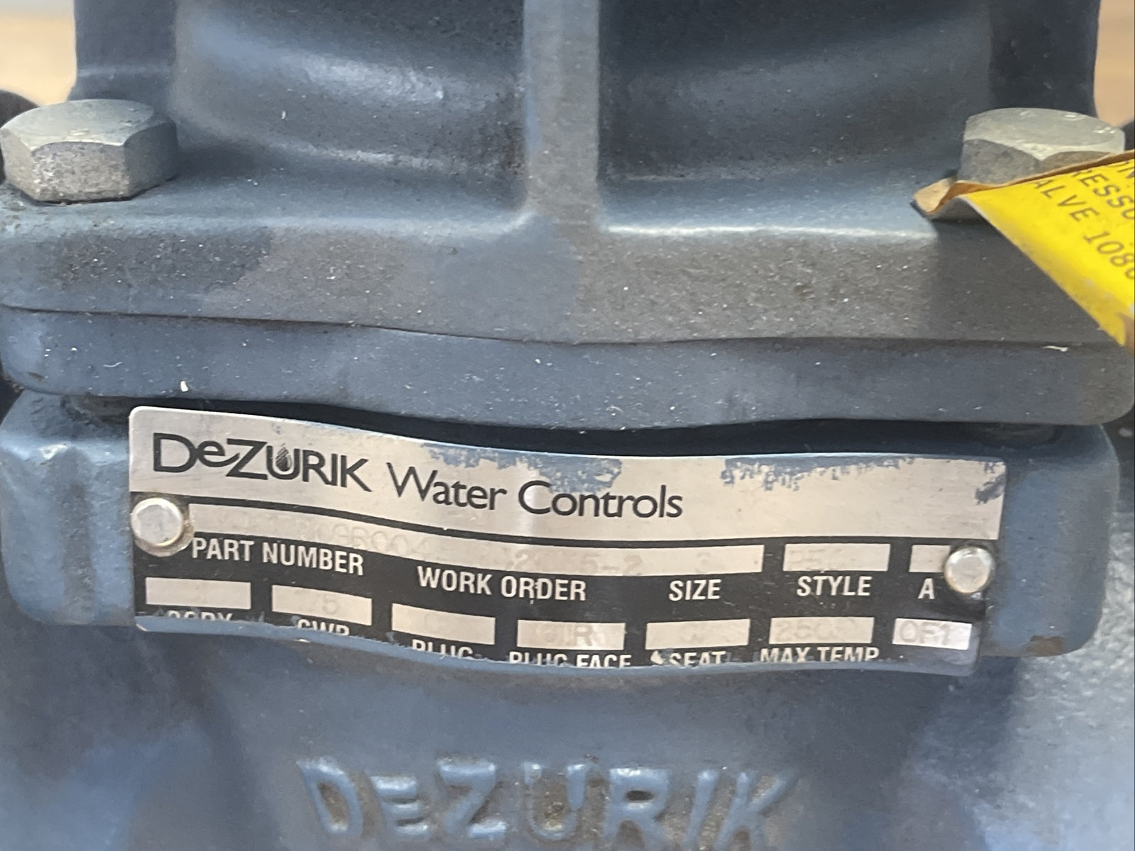 DEZURIK WATER CONTROLS 9407209R004 SIZE 3 M295 DA/DLS 150PSI VR3C2YAA2NGA 250VDC1