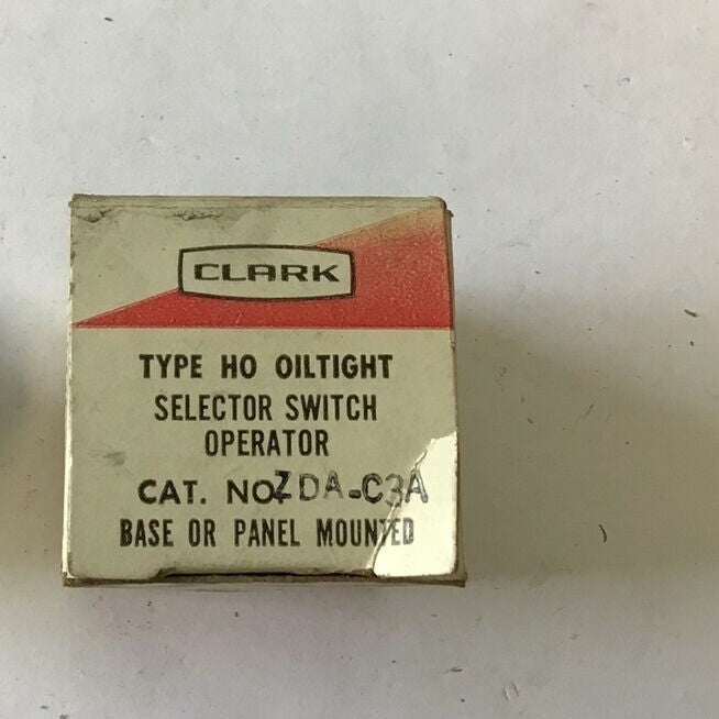 CLARK ZDA-C3A SELECTOR SWITCH OPERATOR OILTIGHT TYPE HO 600VAC1