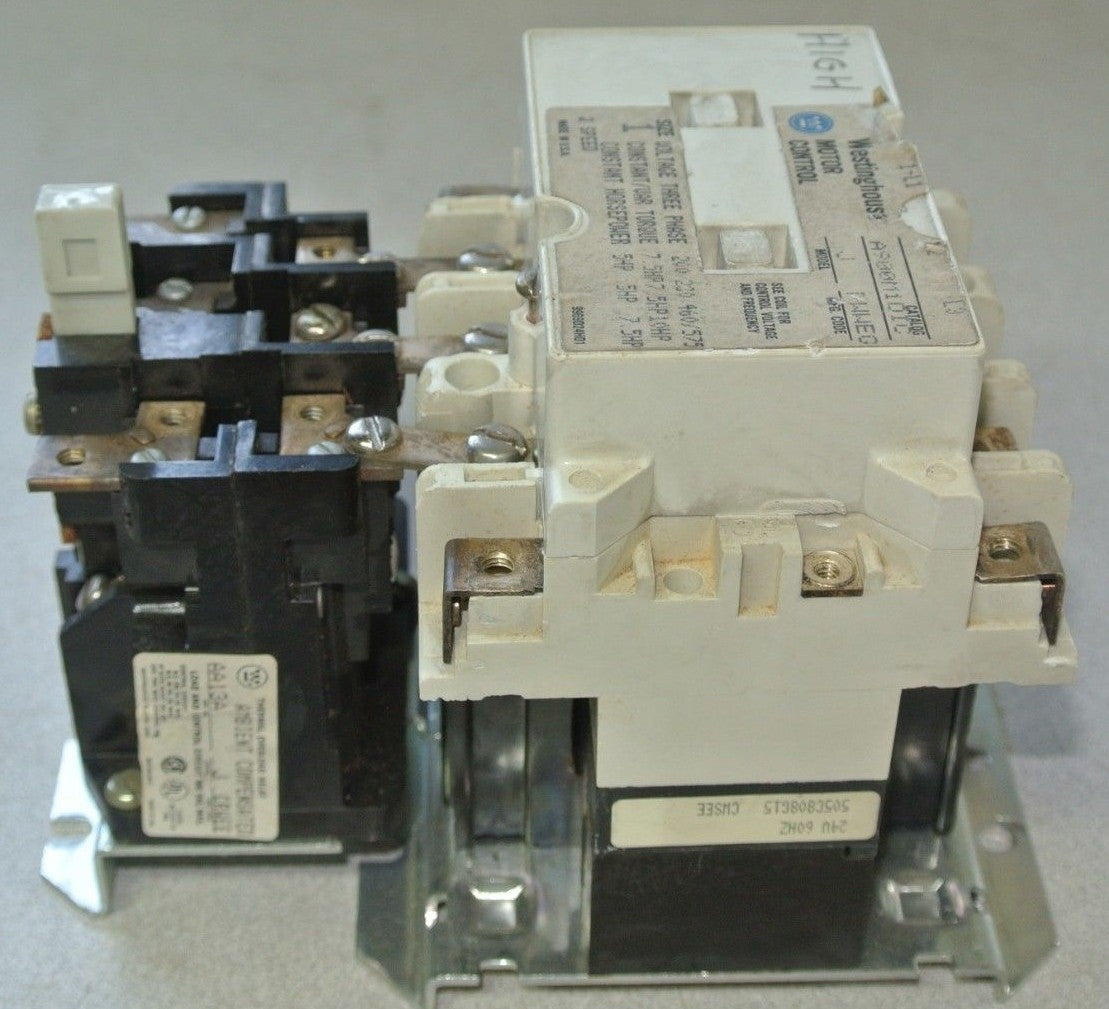 WESTINGHOUSE 505C808G15 / 9084A71HD1 STARTER w/ AA13A OVERLOAD RELAY - 24V 60Hz3
