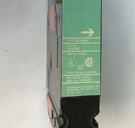 ITE A01ED62 AUXILIARY SWITCH  250V 60HZ 15A 1/3HP1