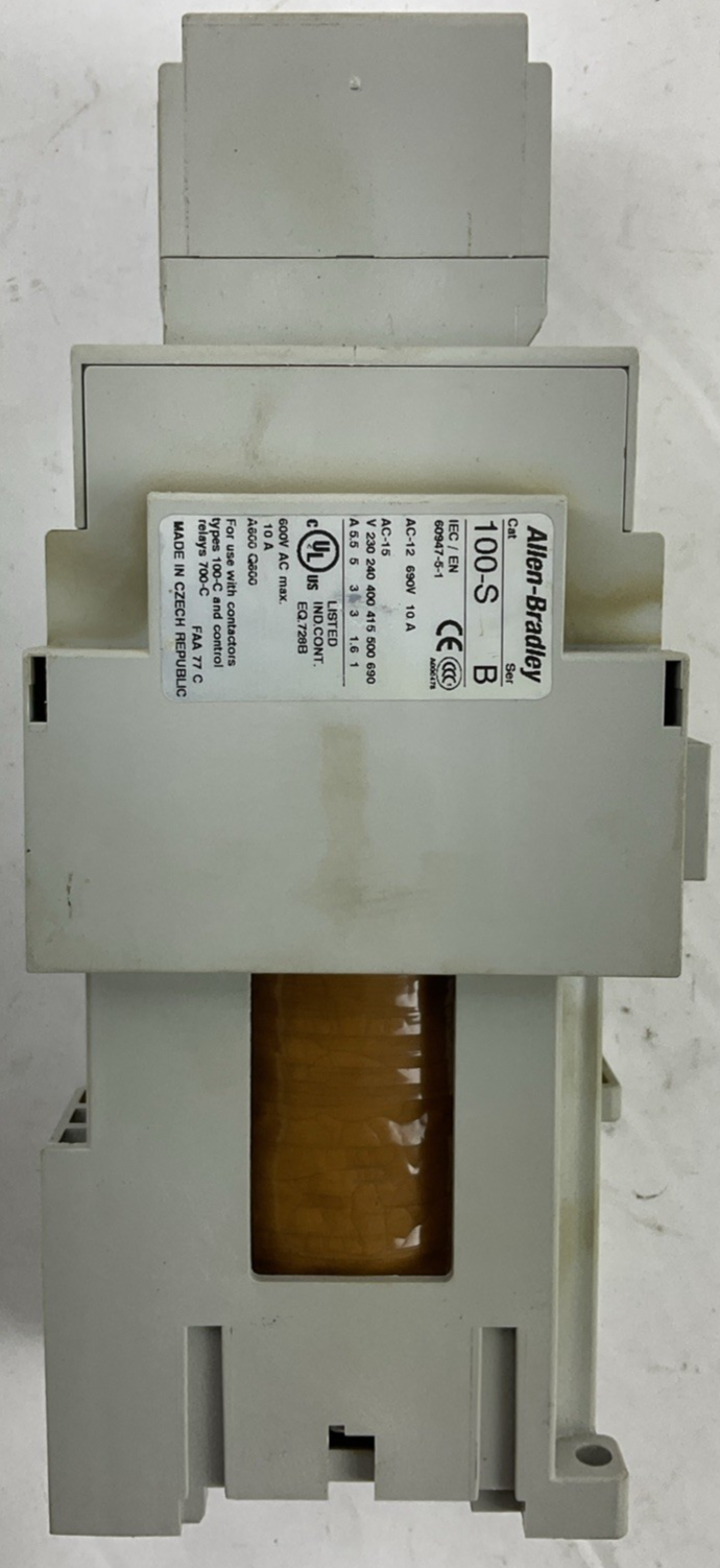ALLEN BRADLEY 100-C30D*00 SER C CONTACTOR 600VAC 55A 3PH 25HP COIL 24VDC 100-F4
