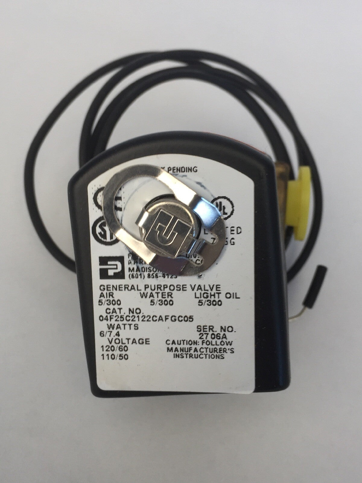 PARKER 04F25C2122CAFGC05 GENERAL PURPOSE VALVE 5/300 120/110V 60/50HZ 6/7.4WATTS2