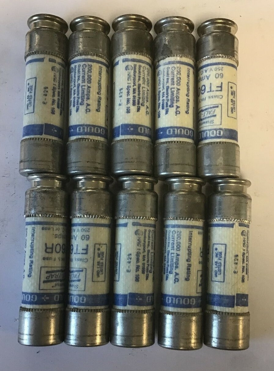 GOULD SHAWMUT FT60R FALT-TRAP CLASS RK5 60A 250VAC ****LOTOF10****0