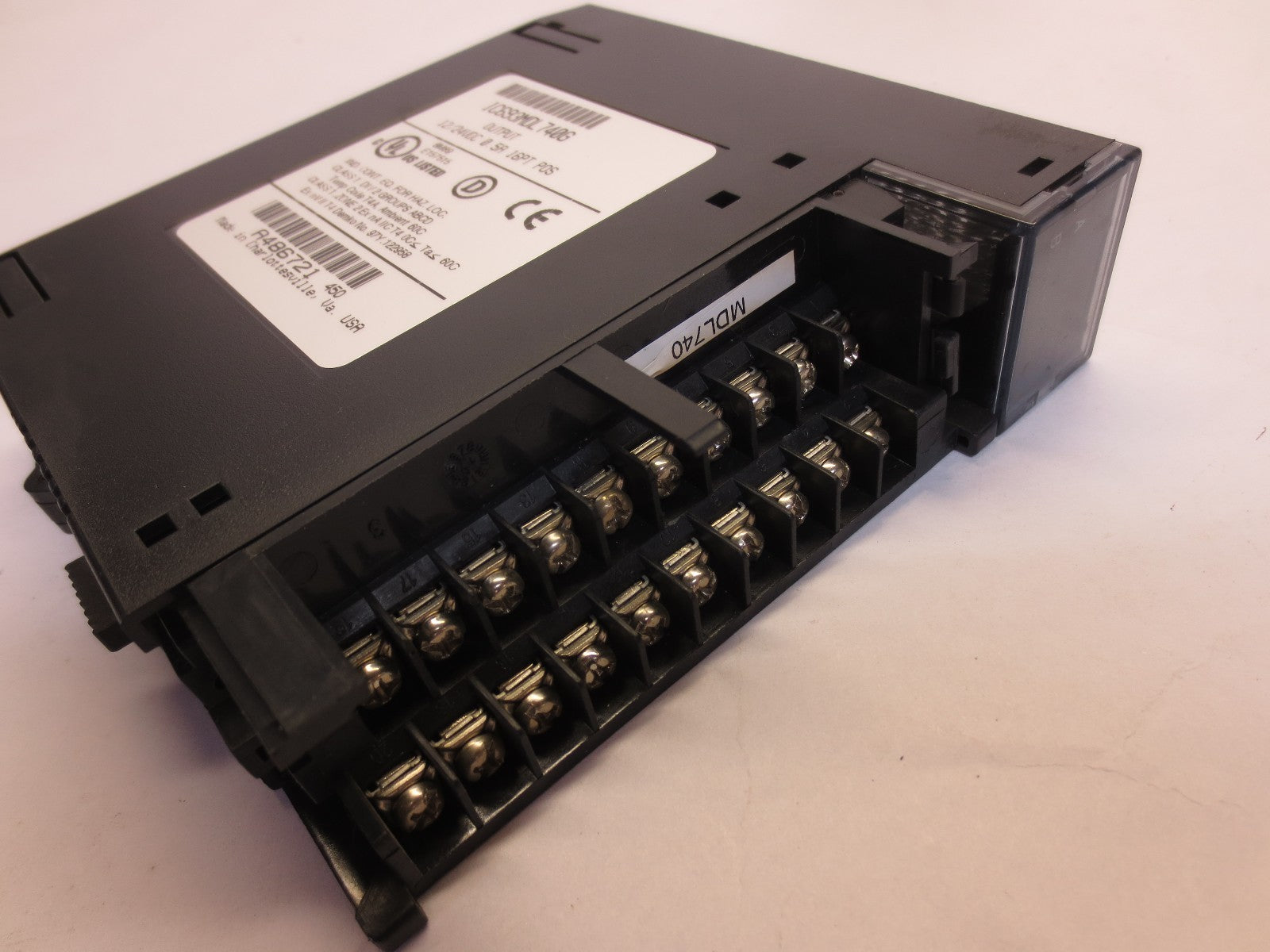 GE FANUC IC693MDL740G OUTPUT MODULE, 12/24VDC 0.5A 16PT POS - NO "COVER" 0