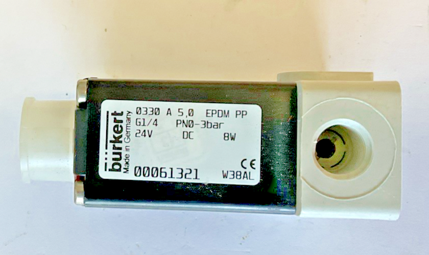 BURKERT 0330 A 5.0 SOLENIOD VALVE 3BAR  24VDC 8W3