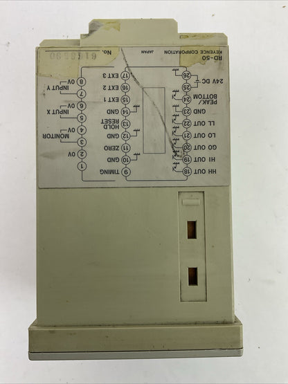 KEYENCE RD-50R ANALOG SENSOR CONTROLLER 24VDC1