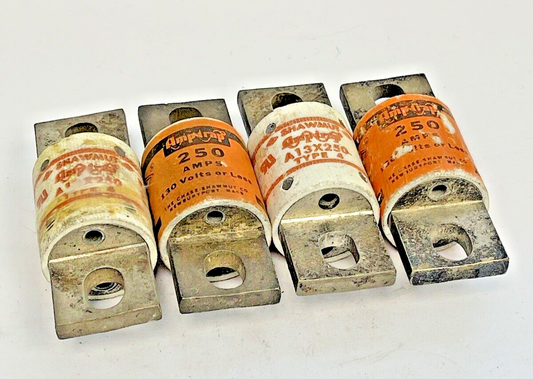 GOULD SHAWMUT - *LOT OF 4* - A13X250 TYPE 4 - AMPTRAP 130 VAC, 250 A0