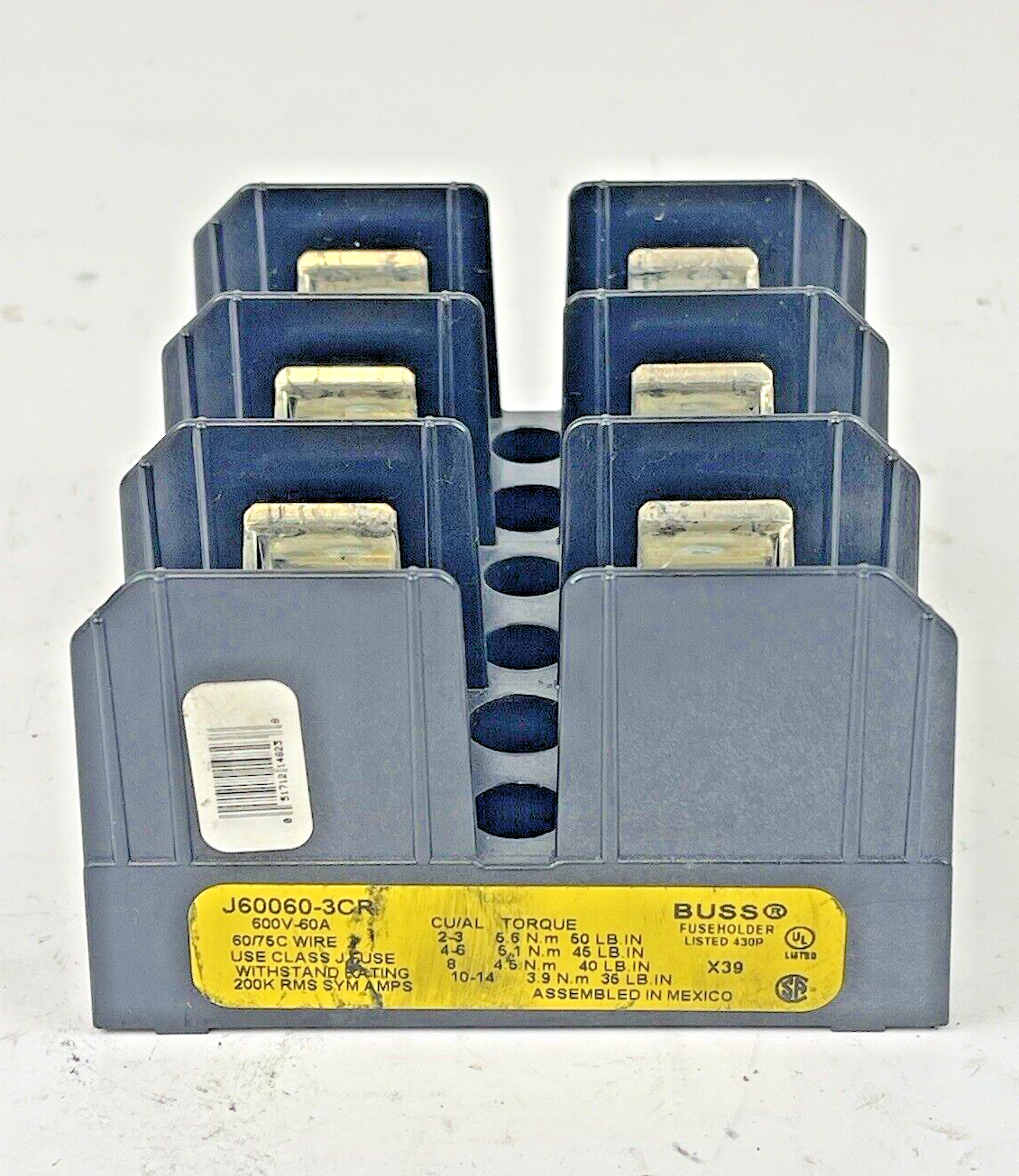 BUSSMANN **SET OF 3** - JT60060-3CR - FUSEHOLDER - 60A, 600VAC2