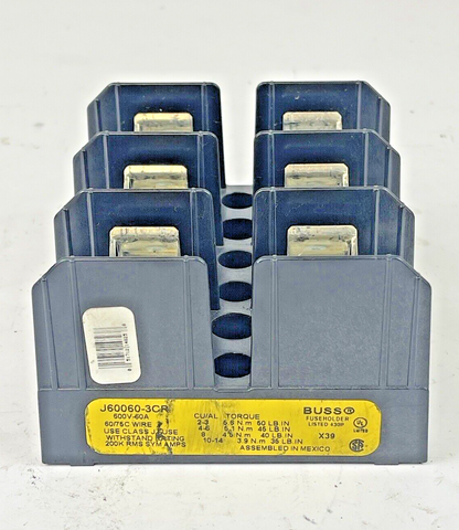 BUSSMANN **SET OF 3** - JT60060-3CR - FUSEHOLDER - 60A, 600VAC2