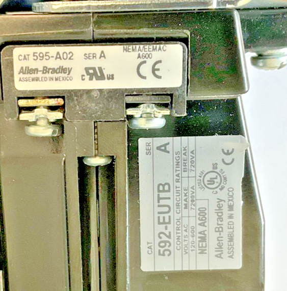 ALLEN BRADLEY 500F-BOD930 STARTER SER.C W/ DB762DL COIL, W45 HEATERS9