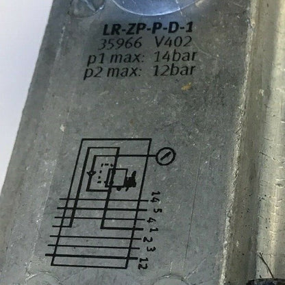 FESTO LR-ZP-P-D-1 PRESSURE REGULATOR PLATE W/FESTO PRESSURE GAUGE  1