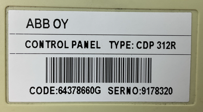 ABB OY CONTROL PANEL TYPE CDP 312R1