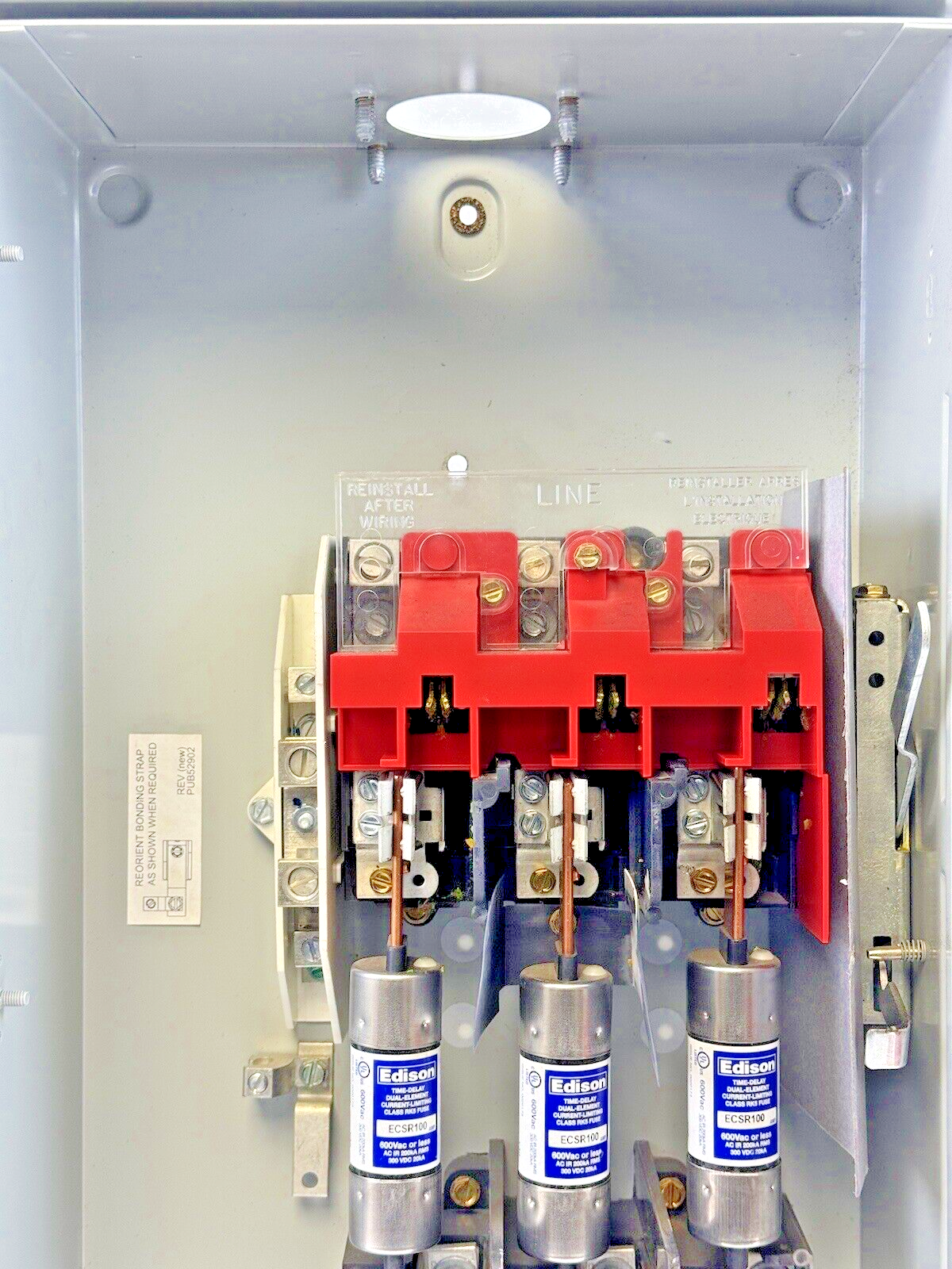 EATON - DH363NRK -  RAINPROOF FUSIBLE SAFETY SWITCH - 100A/600VAC/3 POLE/TYPE 3R6