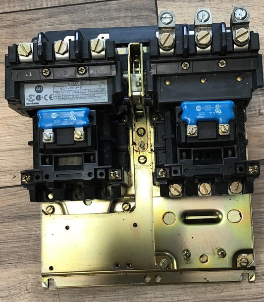 ALLEN BRADLEY 505-COD-9 REVERSING STARTER NEMA SIZE 2 SER.C 120V CC2360