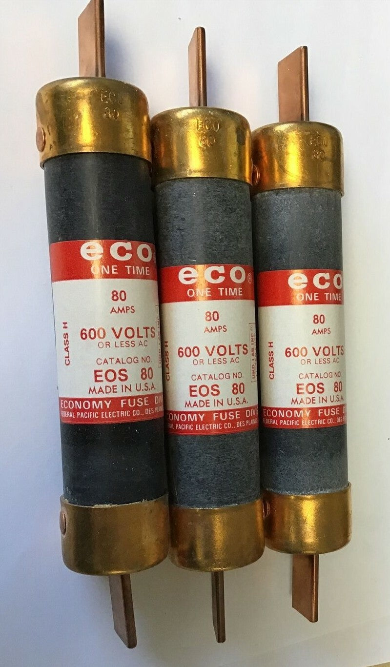 ECONOMY FUSE EOS 80 600VOLT 80AMP ***LOTOF3***0