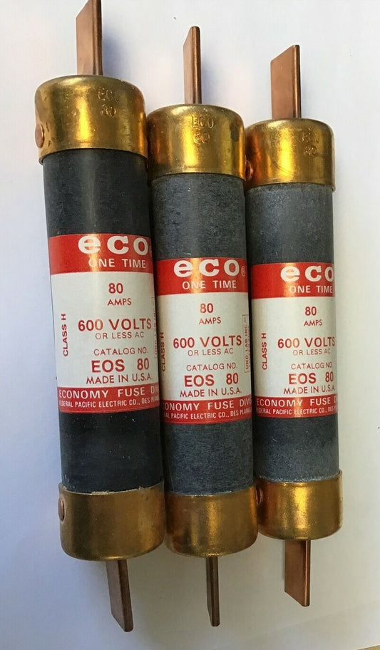 ECONOMY FUSE EOS 80 600VOLT 80AMP ***LOTOF3***0