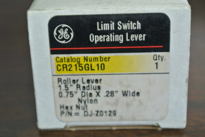 GE CR215GL10 - LIMIT SWITCH ROLLER LEVER 1.5" RADIUS .075 DIA. x .28" WIDE - NEW1