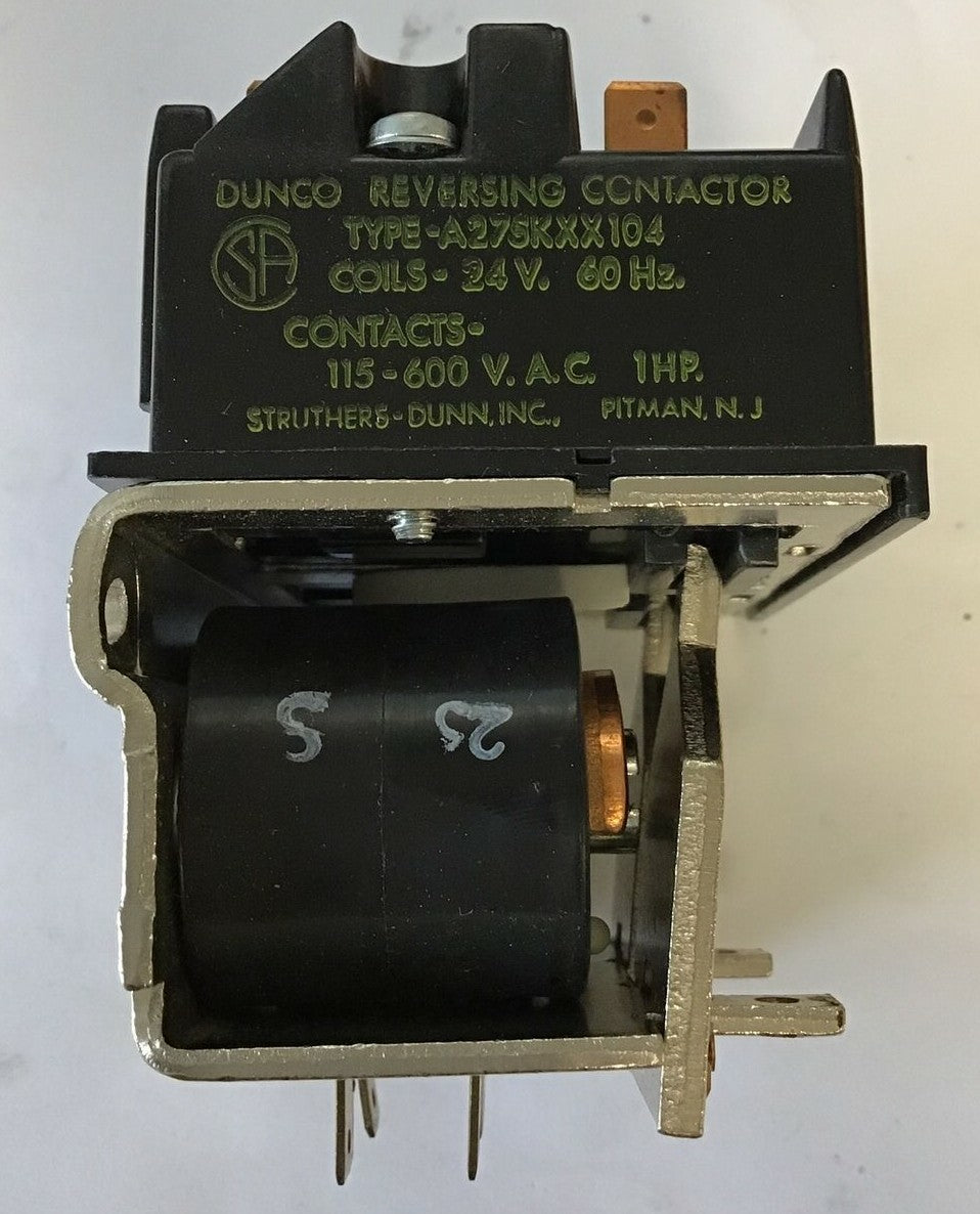 STRUTHERS-DUNN 275KXX104 REVERSING RELAY 24V 60HZ 115-600VAC 1HP2
