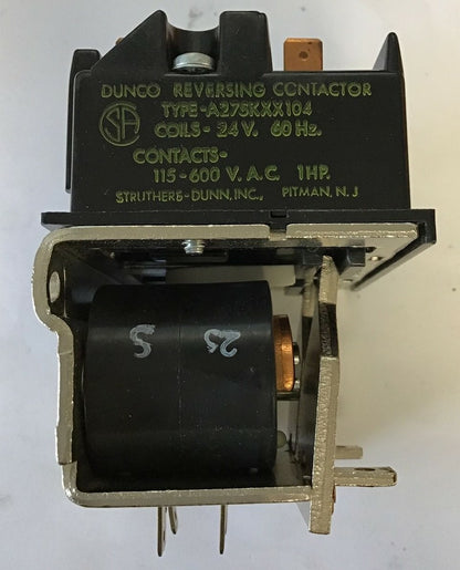 STRUTHERS-DUNN 275KXX104 REVERSING RELAY 24V 60HZ 115-600VAC 1HP2