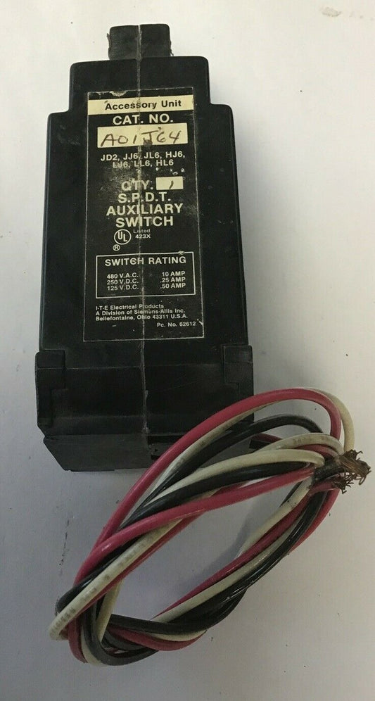 ITE S.P.D.T. AUXILIARY SWITCH AO1J64 480VAC/250VDC 10A0