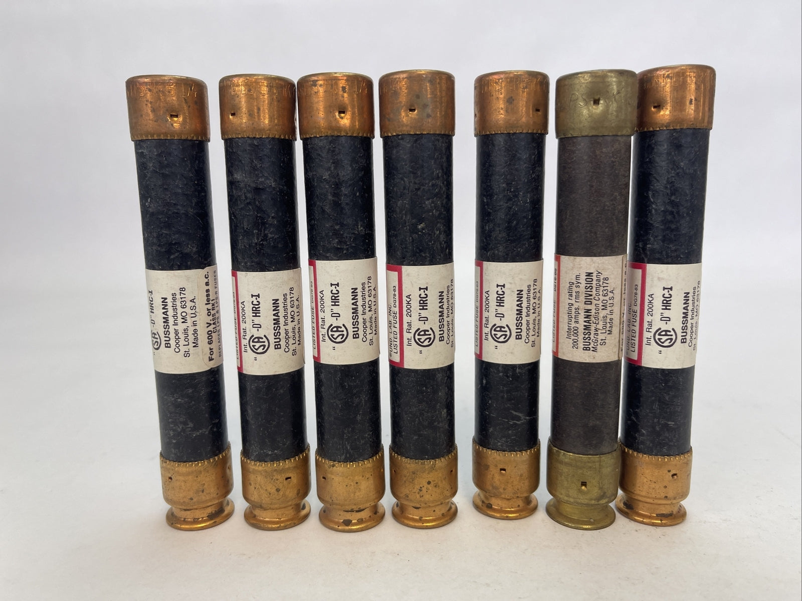 BUSSMANN LPS-RK-6 1/4 LOW-PEAK DUAL ELEMENT FUSE 6-1/4AMP 600VAC (LOT OF 7)3