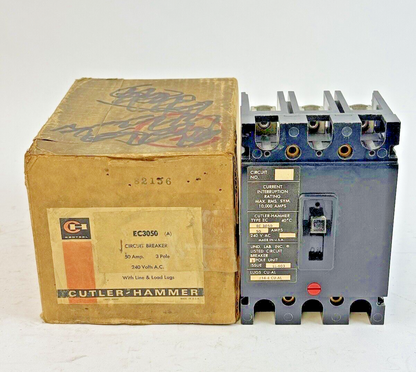 CUTLER-HAMMER - EC3050 - CIRCUIT BREAKER - 50 A, 240 VAC, 3 POLE - NEW OLD STOCK1