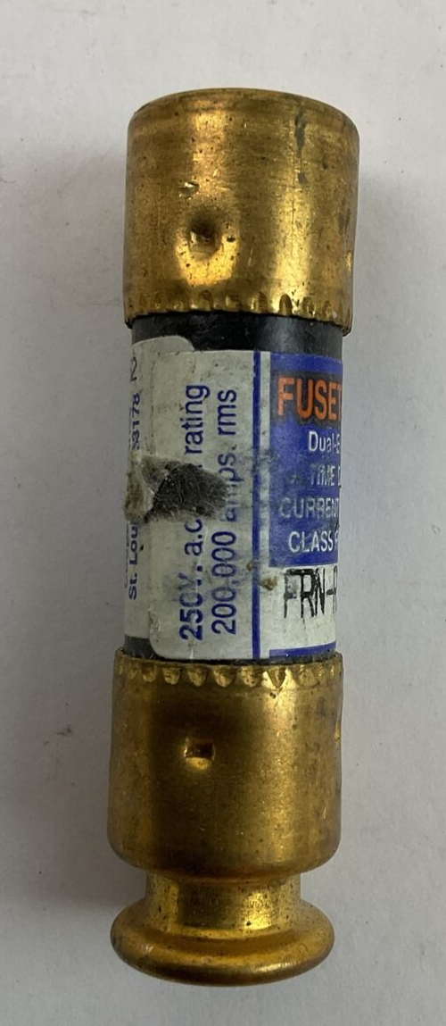 FUSETRON FRN-R 15 250VAC 15AMP DUAL-ELEMENT TIME DELAY CLASS RK5 FUSE (LOT OF 3)3