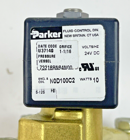 PARKER - 73218BN64N00 - 2-Way Normally Closed, 1" NPT Solenoid Valve1