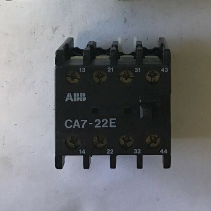 ABB CA7-22E AUXILIARY CONTACT 2N0-2NC 600VAC 10A2