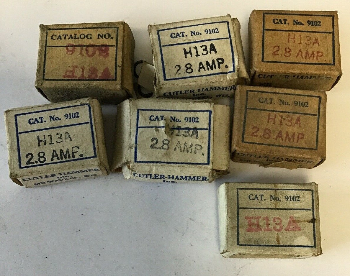 CUTLER HAMMER 9102 H13A 2.8AMP HEATER****LOTOF7****0