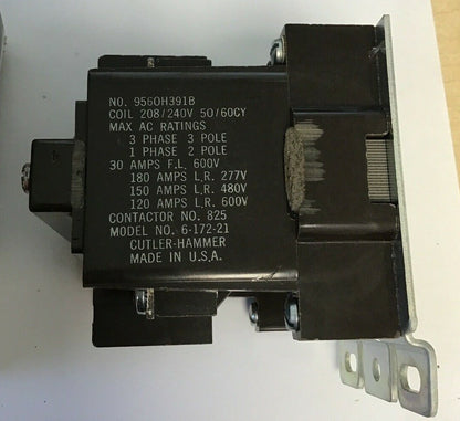 CUTLER HAMMER DEFINITE PURPOSE CONTACTOR 9560H391B 30A 208/240C 50/60CY2