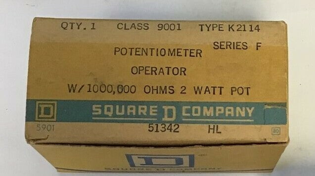 SQUARE D 9001 K2114 POTENTIOMETER OPERATOR SER.F 1