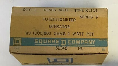 SQUARE D 9001 K2114 POTENTIOMETER OPERATOR SER.F 1