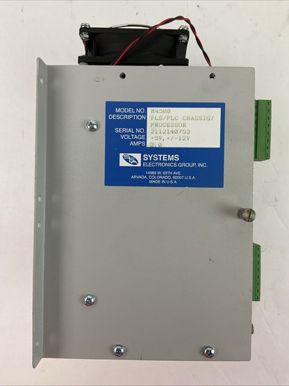 SYSTEMS M4500 PLS/PLC CHASIS/PROCESSOR +5V, +/-12V S4516: USER PORT/NETWORK PORT1