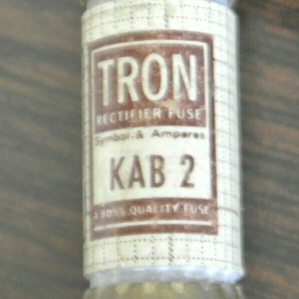 BOX of 10 / BUSSMANN / TRON KAB-2 RECTIFIER FUSES 2A / 250V NEW SURPLUS 1