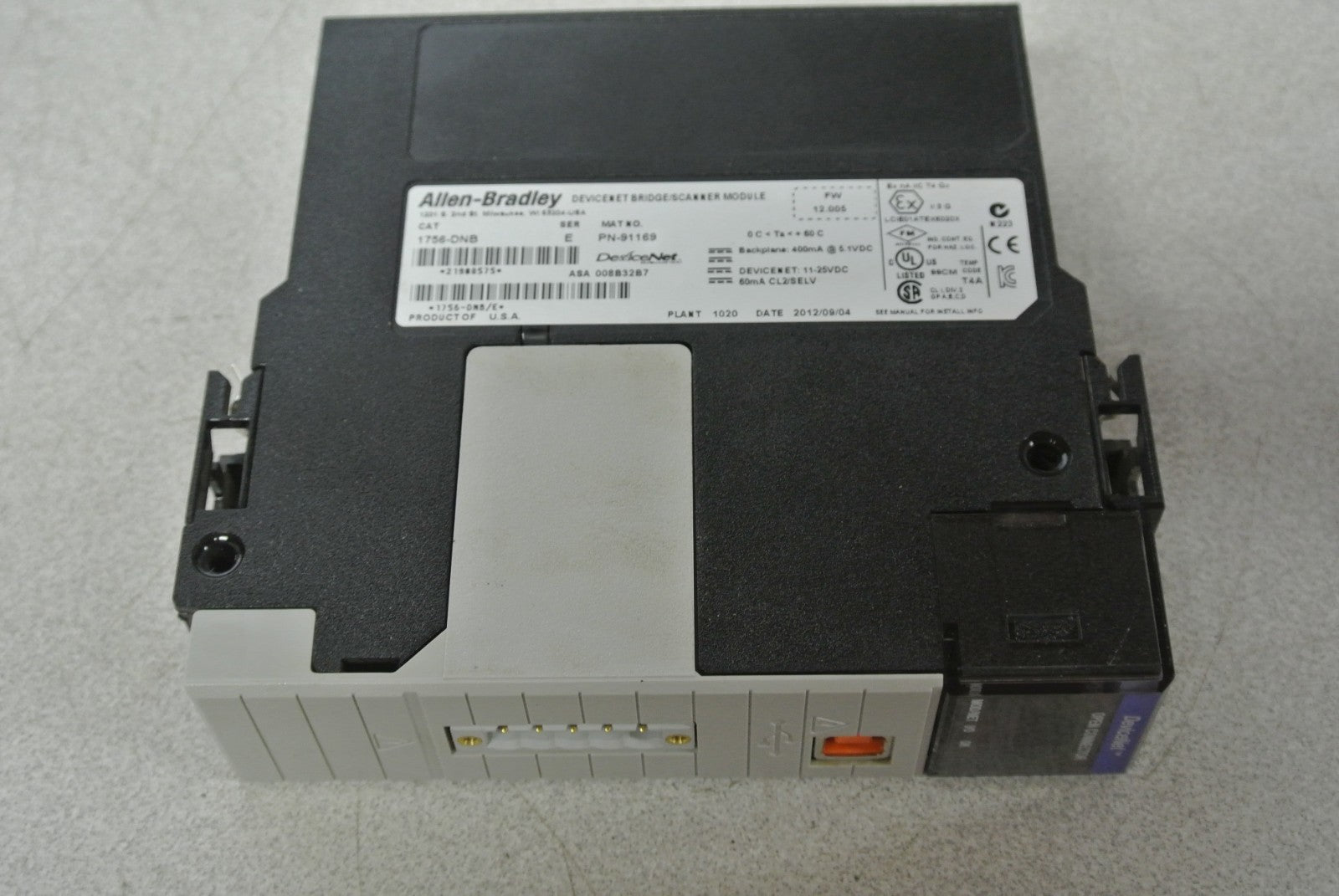 ALLEN-BRADLEY 1756-DNB DEVICENET BRIDGE / SCANNER MODULE - SERIES E8