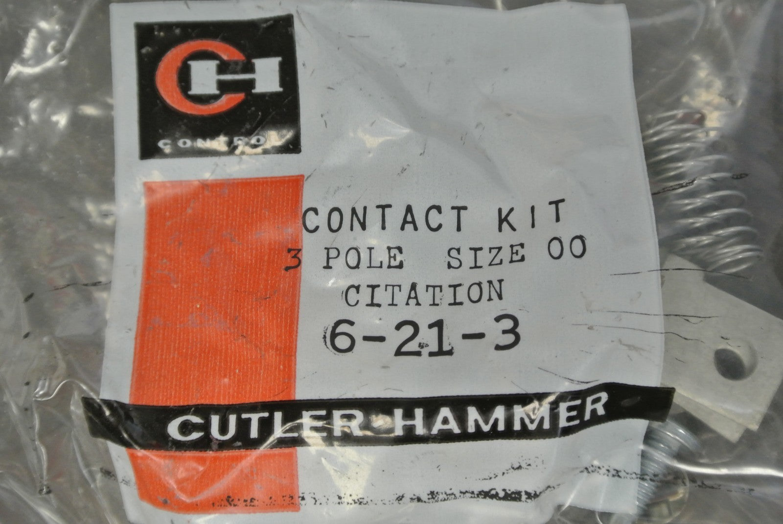 CUTLER-HAMMER 6-21-3 CONTACT KIT / 3-POLE / SIZE 00 / CITATION / NEW SURPLUS1