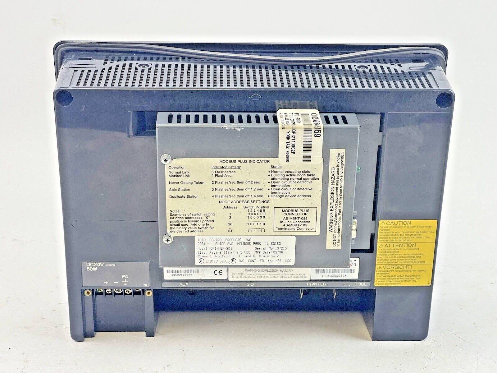 QUICKPANEL - 2780027-02 - TOTAL CONTROL - QPI-MBP-201 - MODBUS PLUS INDICATOR5