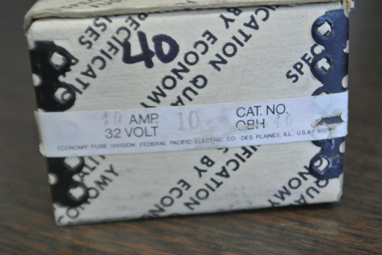 ECONOMY / FPE OBH-40 BOLT-ON FUSE / 40A / 32VDC / NEW SURPLUS5