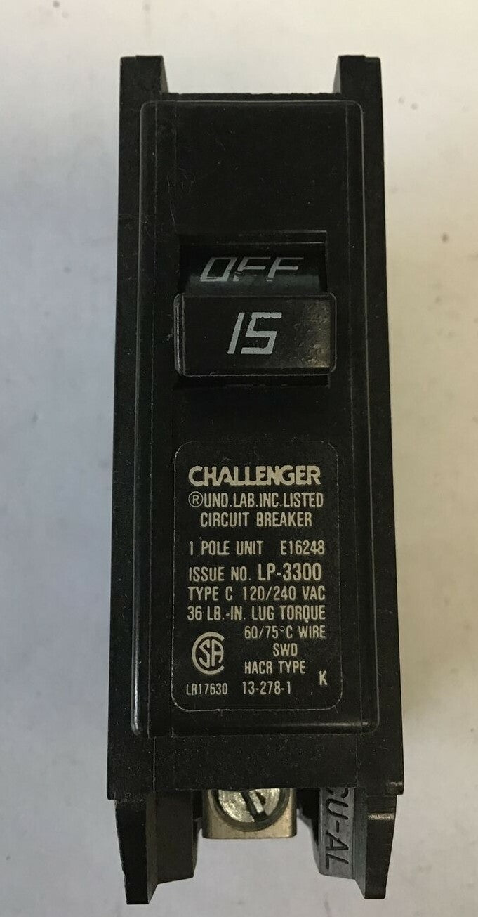 CHALLENGER/SYLVANIA  C115 CIRCUIT BREAKER TYPE C CLASS CTL***LOTOF10***1