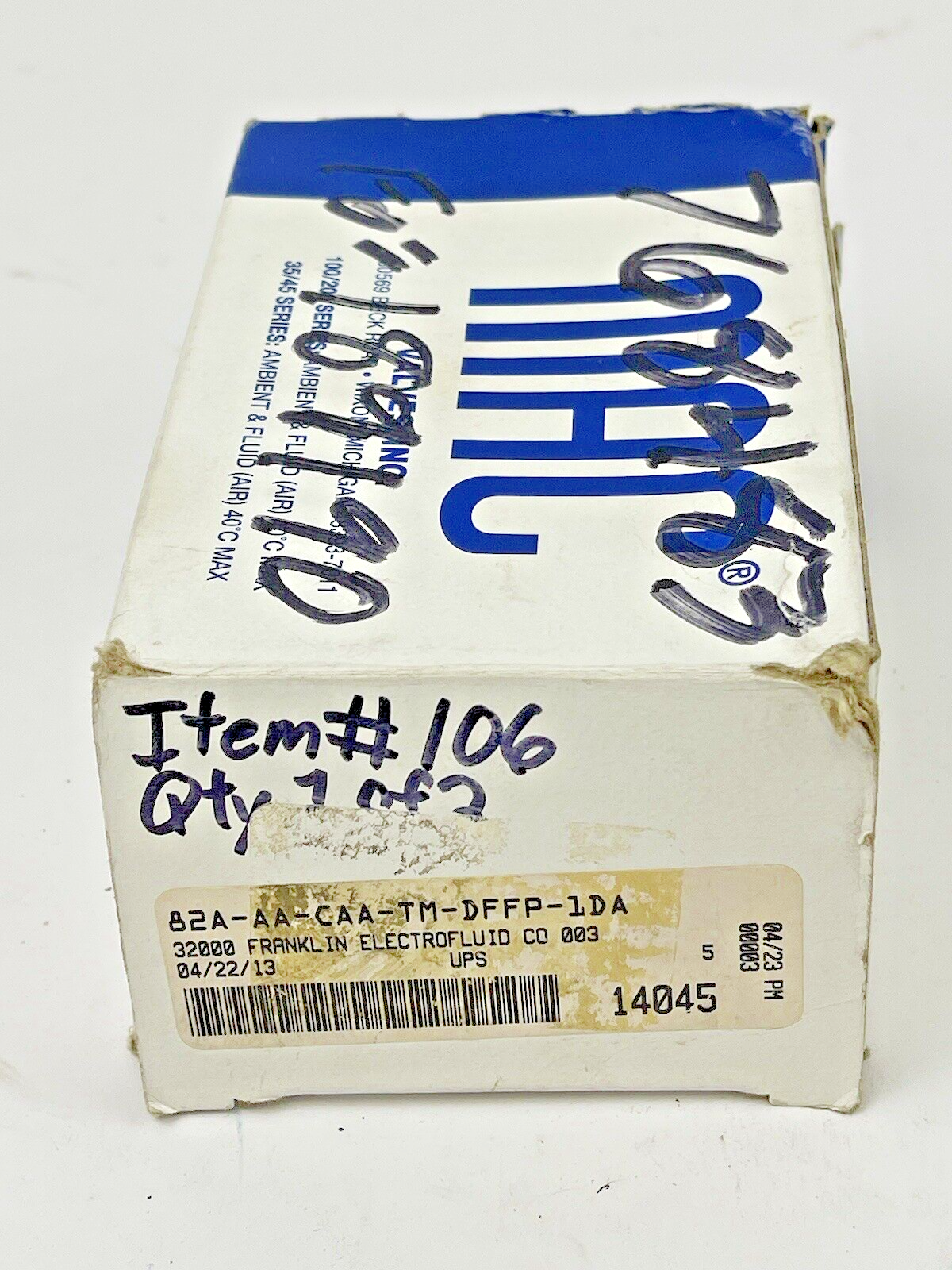 MAC - 82A-AA-CAA-TM-DFFP- 1DA - SOLENOID PILOT VALVE WITH BALANCED POPPET -24VDC1