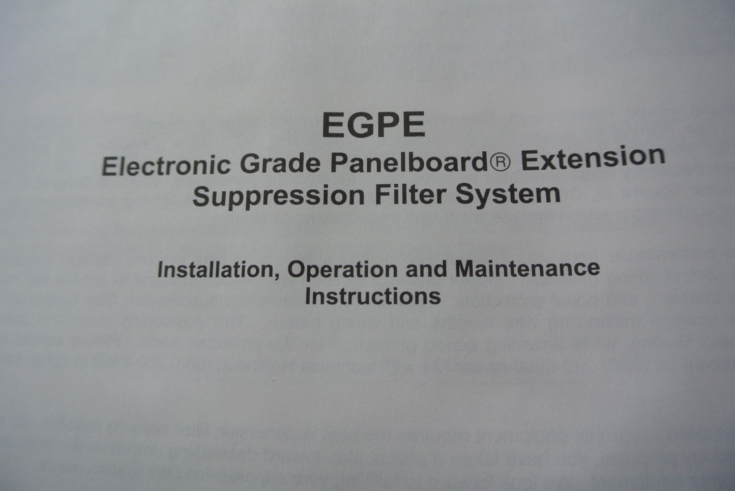 CURRENT TECHNOLOGY 900-0125-011 / EGPE80 PANELBOARD EXTENSION SUPPRESSION FILTER7
